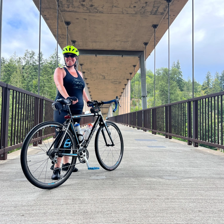 Nikki cycling with MS