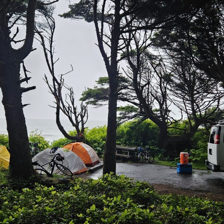 Camping with Bike the US for MS