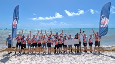 Big Check Donation at the finish in Key West.