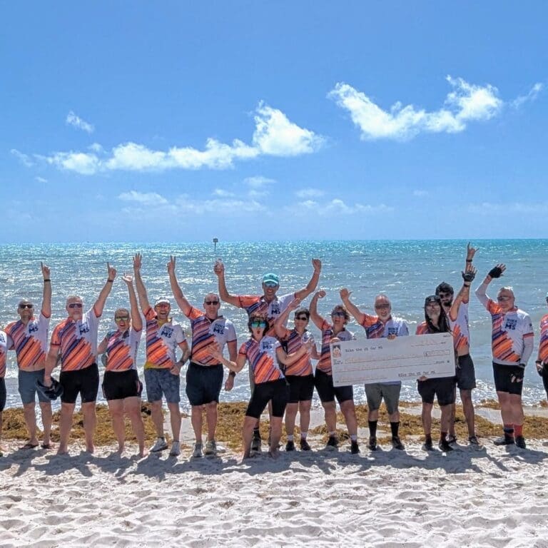 Big Check Donation at the finish in Key West.