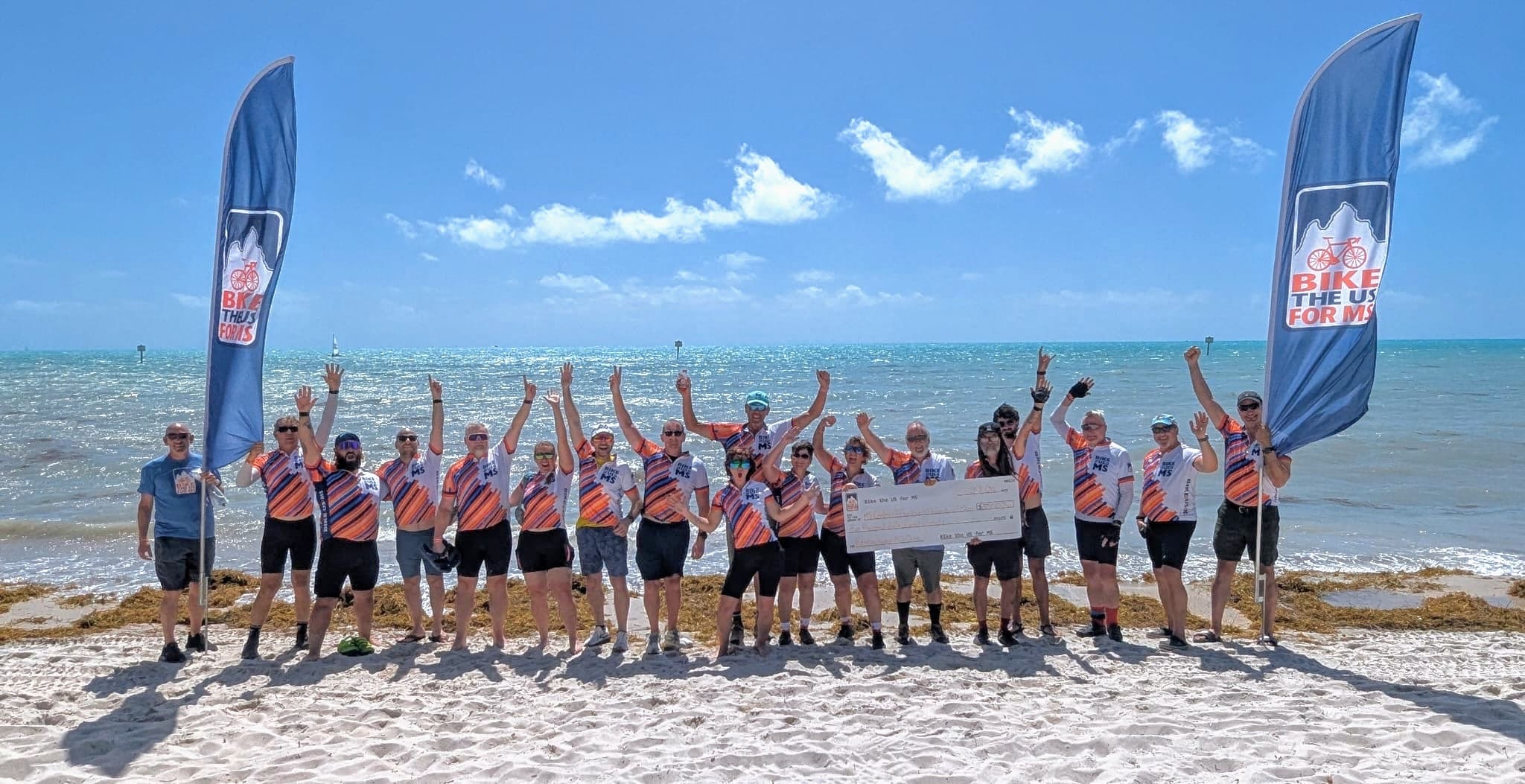 Big Check Donation at the finish in Key West.