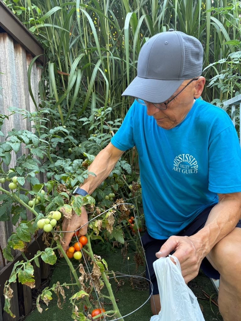 Yard work at our Pittsburg service project.